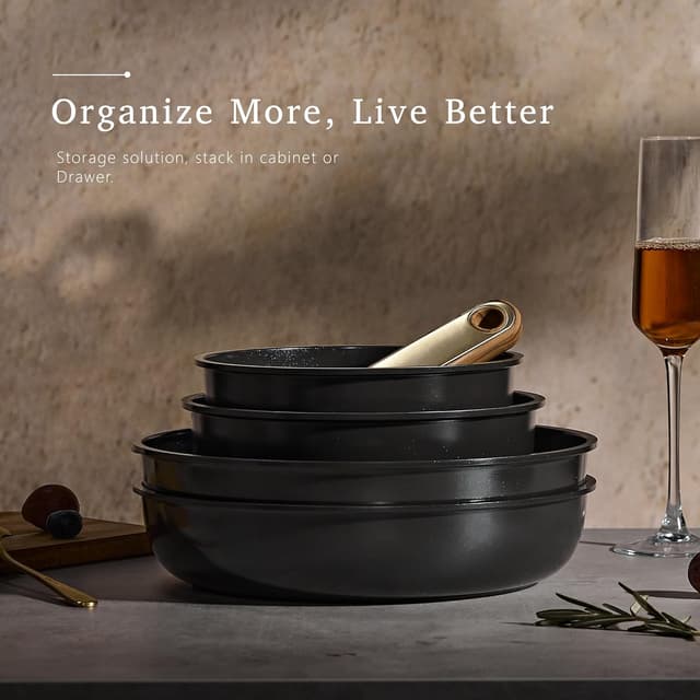 Detalle 2 de CAROTE 15Pcs Ceramic Cookware Set