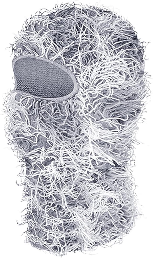 Detalle de Malaxlx distressed knitted balaclava ski mask for winter wind protection