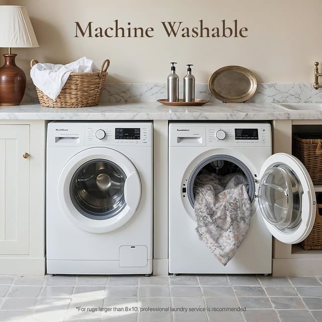 Thumbnail 6 de GENIMO 5 x 7 ft washable non-slip area rug 🏡