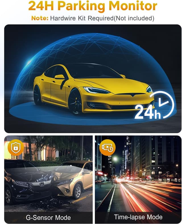 Thumbnail 5 de GKU 4K Dash Cam 2160P with 170° lens