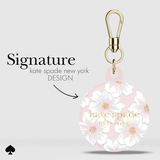Detalle de kate spade new york AirTag Holder Hollyhock Cream