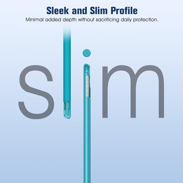 Detalle 2 de Fintie Schutzhülle für iPad 9. Generation / iPad 8. / iPad 7 (10,2 Zoll) mit Stifthalter – Türkis