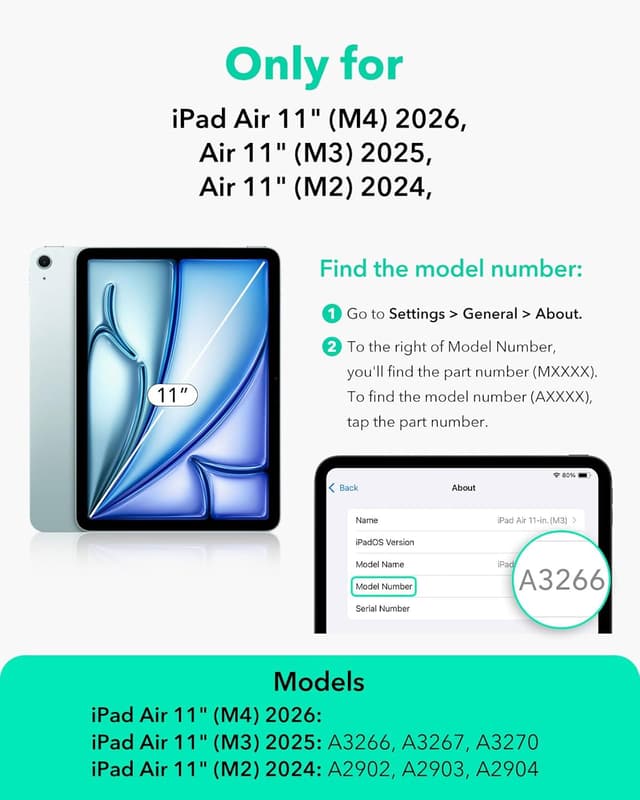 Thumbnail 1 de ESR Paper-Feel Screen Protector iPad Air 11in