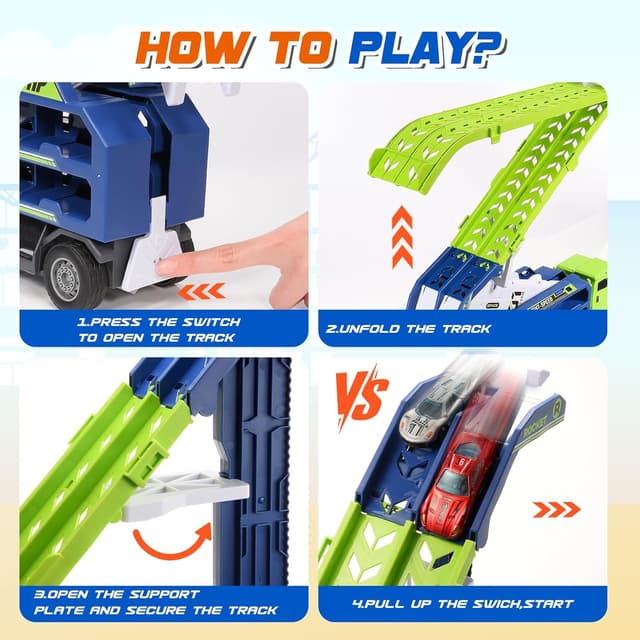 Thumbnail 3 de EUTOYZ 46-inch race track toy cars for ages 3–6