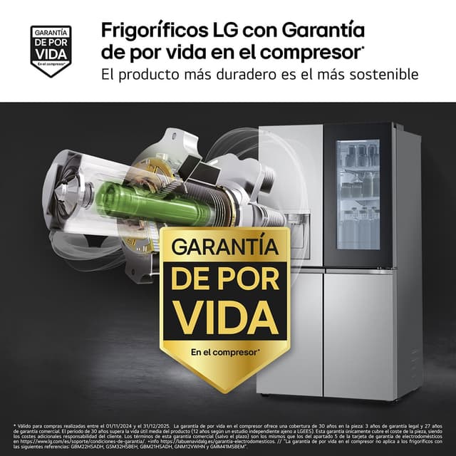 Thumbnail 2 de LG GMG961MBKE frigorífico americano InstaView 961 L