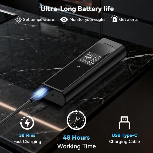 Detalle 2 de Smart Wireless Meat Thermometer 2 Probes 🍖