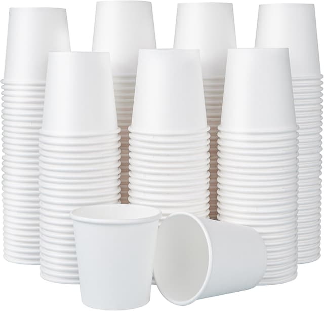 Detalle de SIUQ 600 Pack 4 oz Disposable Paper Cups for Mouthwash, Drinks, Medicine & More