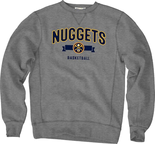 Detalle de Blue 84 NBA Officially Licensed Crewneck Sweatshirt (Sanded Fleece) – Sanded Fleece Gray