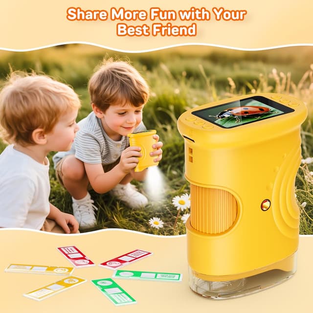 Thumbnail 6 de Ashfly Kinder-Mikroskop 1080P mit 2" Bildschirm