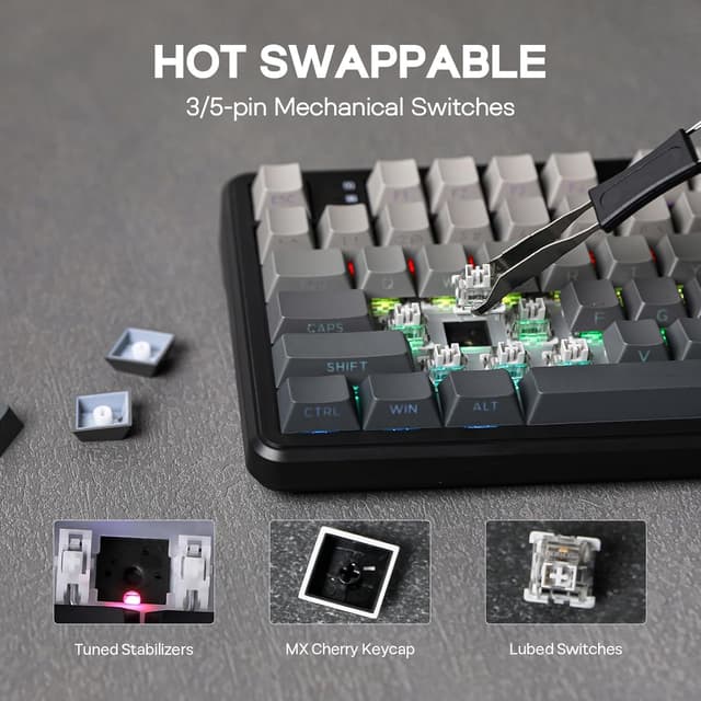 Detalle 1 de EPOMAKER Aula F108 wireless gaming keyboard