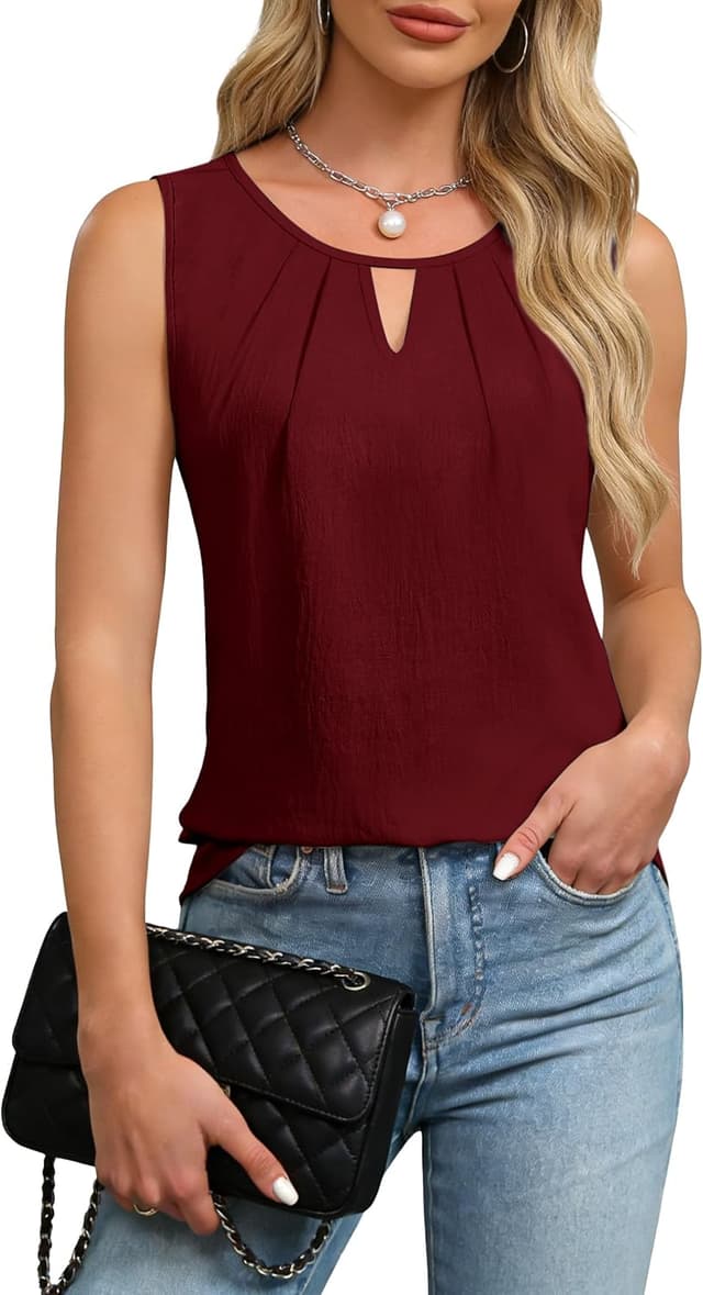 Detalle 2 de Tank Top mit Keyhole V-Ausschnitt