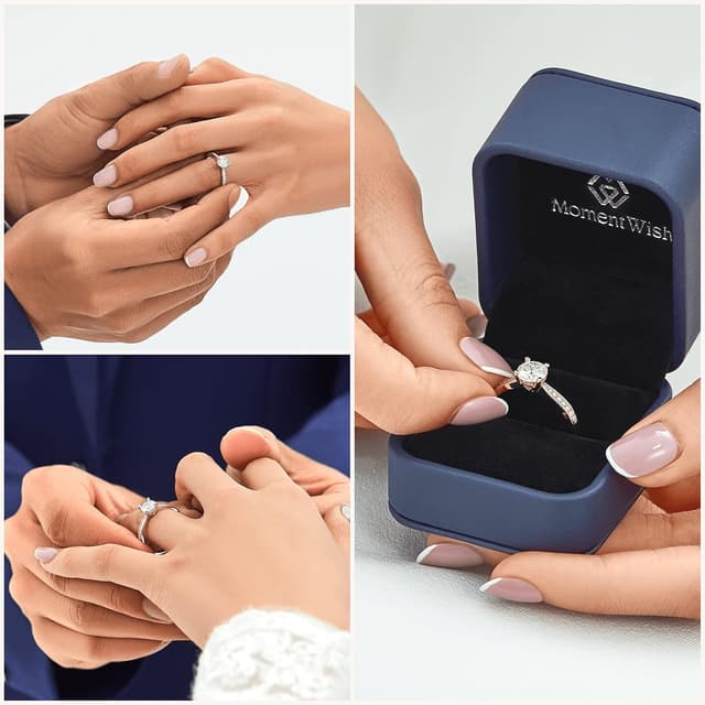 Thumbnail 1 de MomentWish Verlobungsring 1 Karat Moissanit 💍