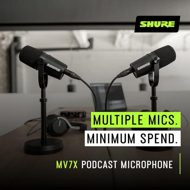 Thumbnail 6 de Shure MV7X XLR Dynamic Microphone (Cardioid, Voice-Isolating) for Podcasting, Vocal Recording & Broadcasting