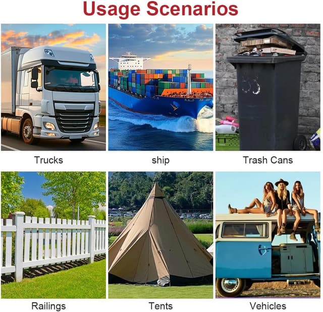 Thumbnail 6 de AYBUY Confezione da 24 catarifrangenti adesivi rosso e bianco per auto, camion e rimorchi