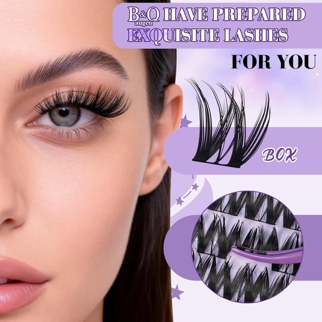 Detalle de B&Q Flora Lash Clusters Kit Flaunt Lash Clusters (D-Curl) DIY Lash Extension Clusters Kit