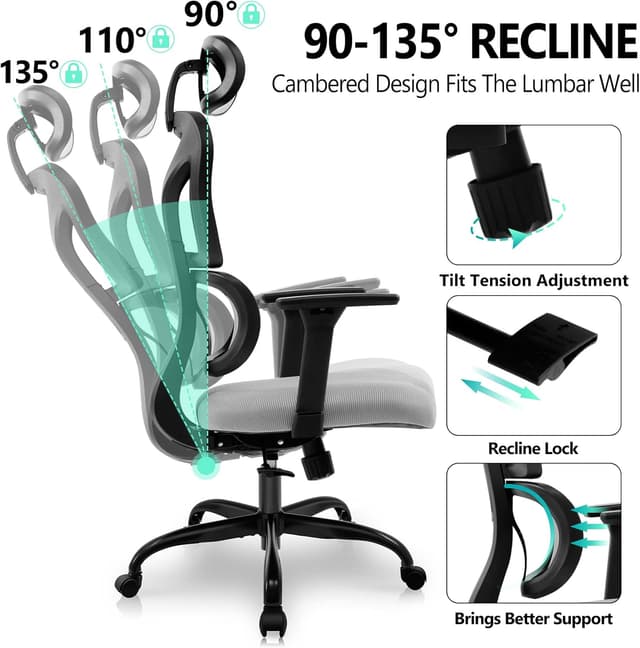 Thumbnail 5 de KERDOM KD9070 Silla ergonómica 360°