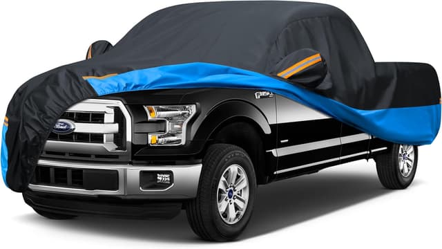 Detalle de FSGRICH Waterproof All-Weather Outdoor Car Cover (XL, 230–242 inch length) — Windproof, Dustproof & UV Protection