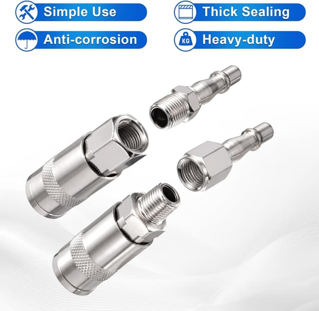 Thumbnail 6 de Spurtar 12pcs 1/4" air line connectors