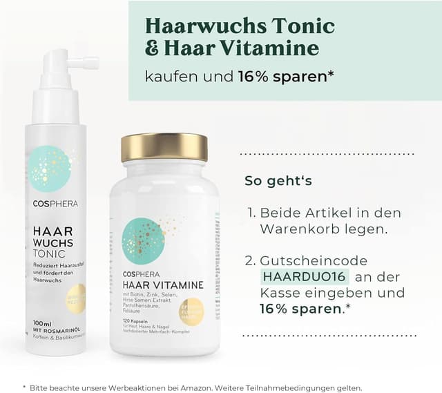 Detalle de Cosphera Haar-Vitamine 120 Kapseln 💊
