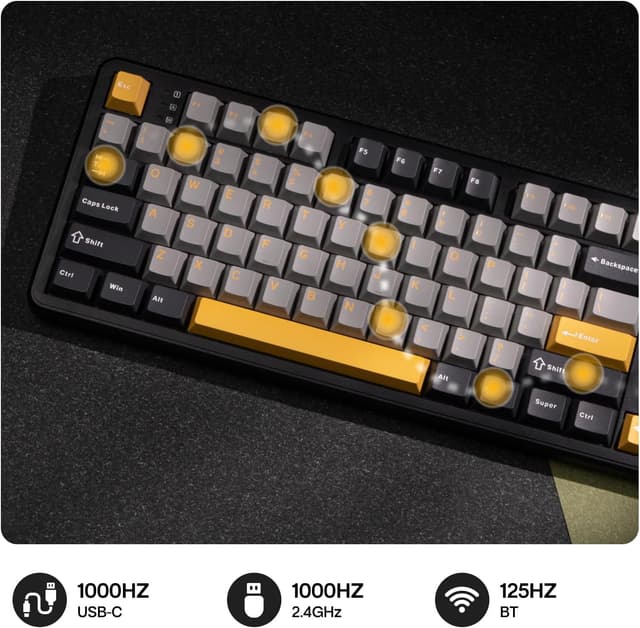 Detalle de EPOMAKER F108 mechanical keyboard 4000 mAh