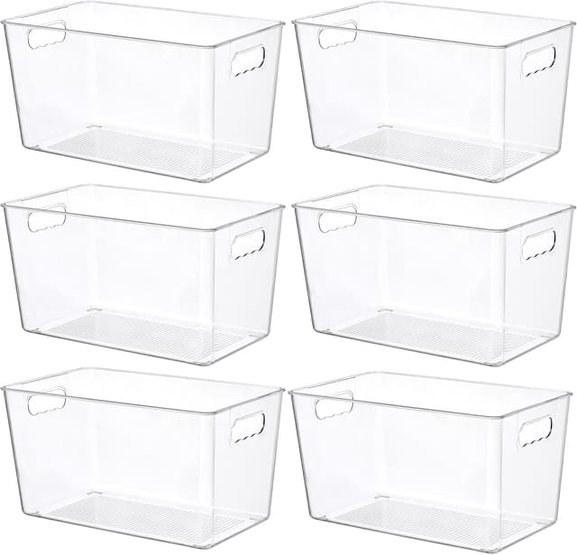 Detalle de Vtopmart 6 PCS Clear Storage Bins XL