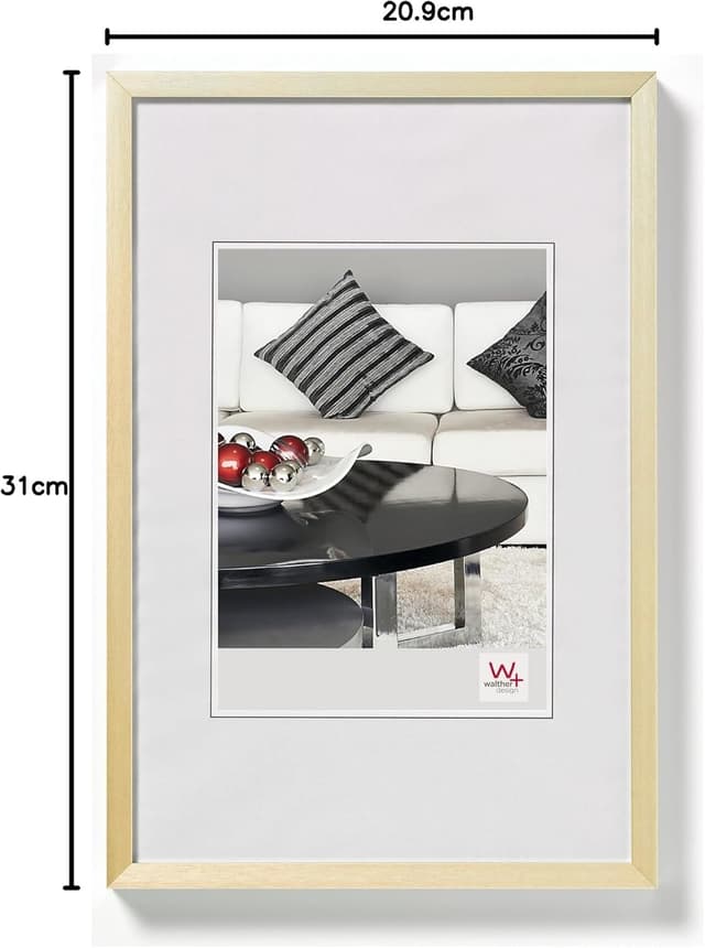 Detalle 2 de Walther Design cornice oro 20 x 30 cm per sedia in alluminio AJ030G