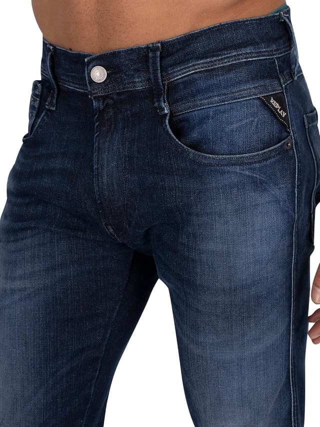 Detalle de Replay Men’s Anbass Slim Fit Jeans with Power Stretch
