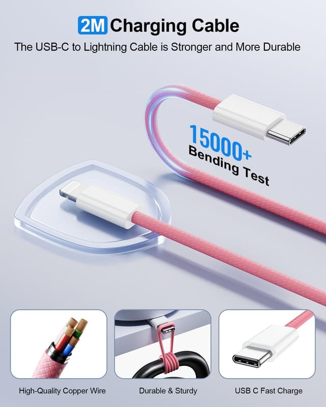 Detalle de Fast Charge 25W PD iPhone Charger 2M