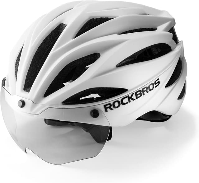 Detalle de RockBros Casco Bici Staccabile Occhiali