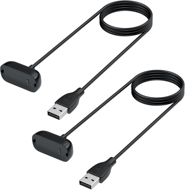 Detalle de Tuocal 2 Pack Charger for Fitbit Inspire 3 (USB Dock Stand Adapter Cable, 3.3ft)