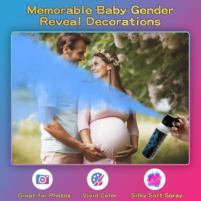 Thumbnail 6 de RISEMART Gender Reveal Konfetti Kanone 5 ft