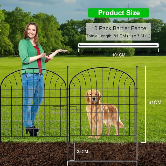 Thumbnail 1 de Recinzione metallo 81x71 cm, set 3,5 m