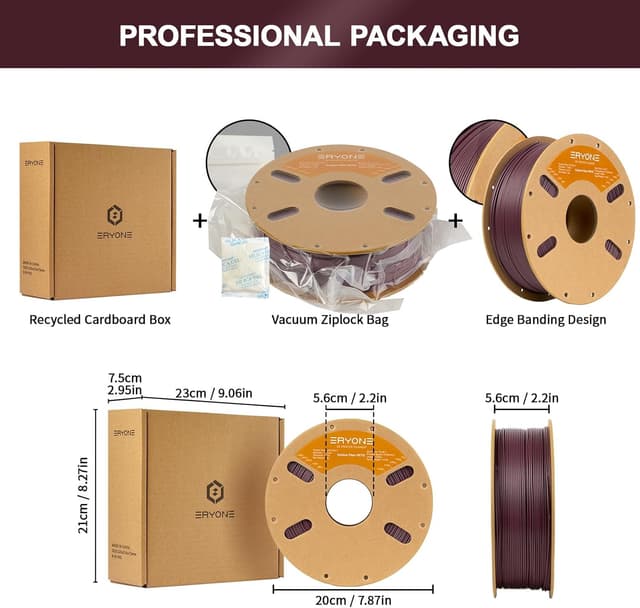 Thumbnail 5 de ERYONE PETG Carbon Fiber 1,75 mm 1 kg filamenta per stampante 3D 🖨