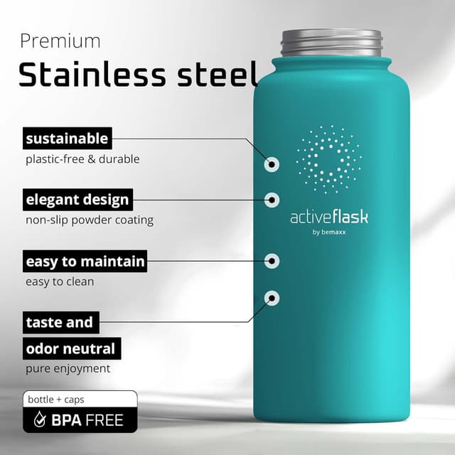 Detalle de ACTIVE FLASK Stainless Steel Water Bottle 950ml