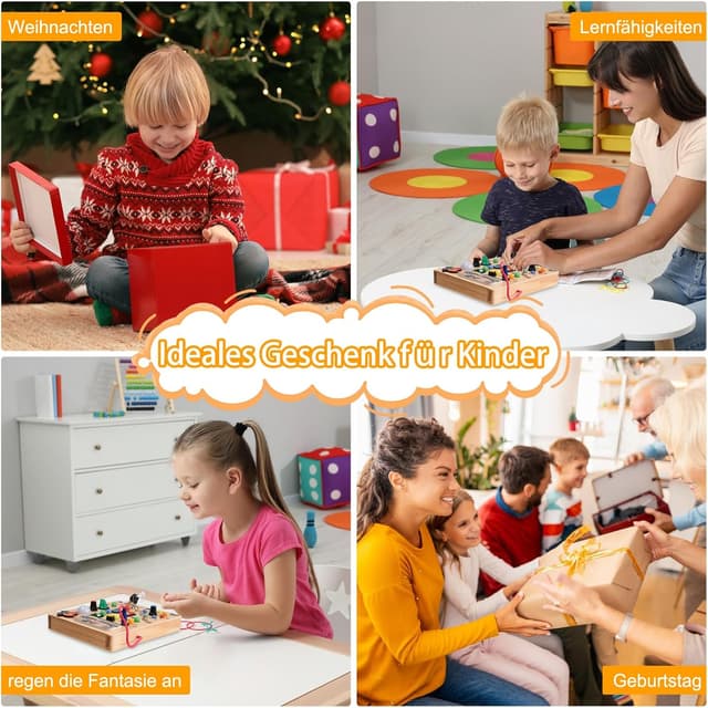 Thumbnail 6 de Nauotk Busy Board Montessori Lernspielzeug 19 LEDs