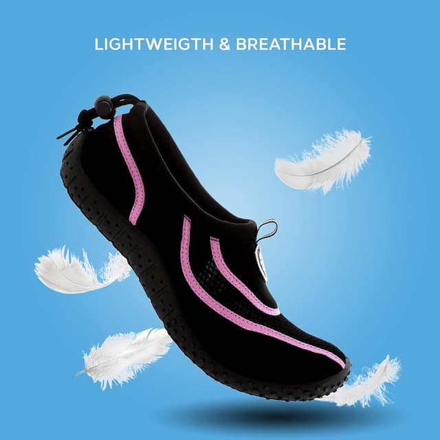 Thumbnail 6 de Aqua Shield Women’s Beach, Pool & Sea Swimming Toggle Slip-On Water Socks / Surf Shoes