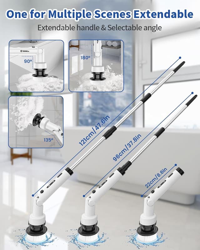 Thumbnail 1 de TEMOLA Cepillo Eléctrico 9 Cabezales ⚡ Limpieza Fácil en Casa