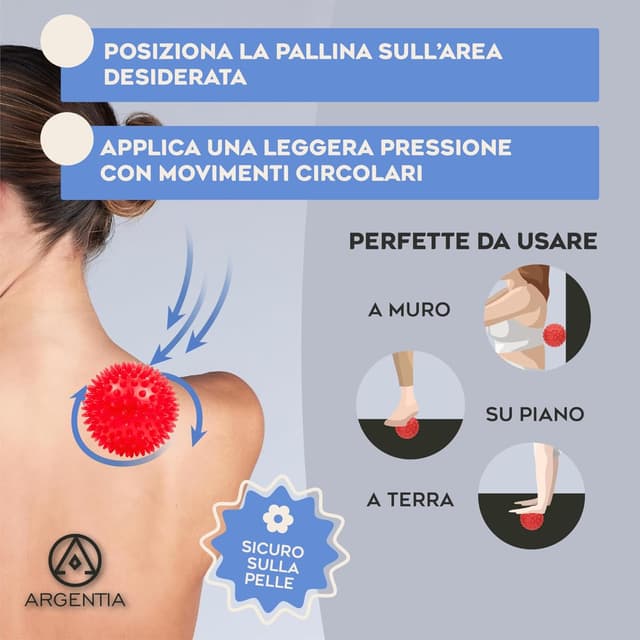 Detalle 1 de ARGENTIA ARGENTIA Set 2 palline massaggio 7 cm