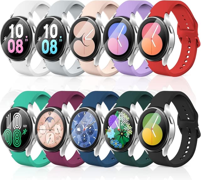 Detalle de 10PCS soft silicone watch strap set for Samsung Galaxy Watch (20mm) – Large (180–220mm) replacement bands