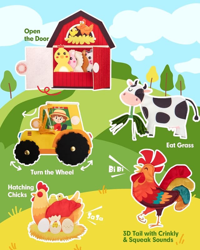 Thumbnail 5 de hahaland Toddler Busy Book Board Montessori activity toy for 1 year old 🎲