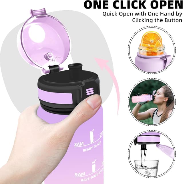 Thumbnail 3 de Botella Agua 1.5L con Marca de Tiempo 🚰 Ideal para Deporte y Viajes