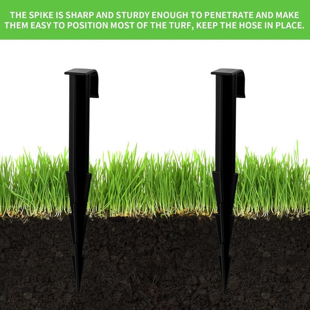 Detalle de Wzzy Gurden 50-pack AquaPEG ground securing pegs for drip irrigation line & soaker hose