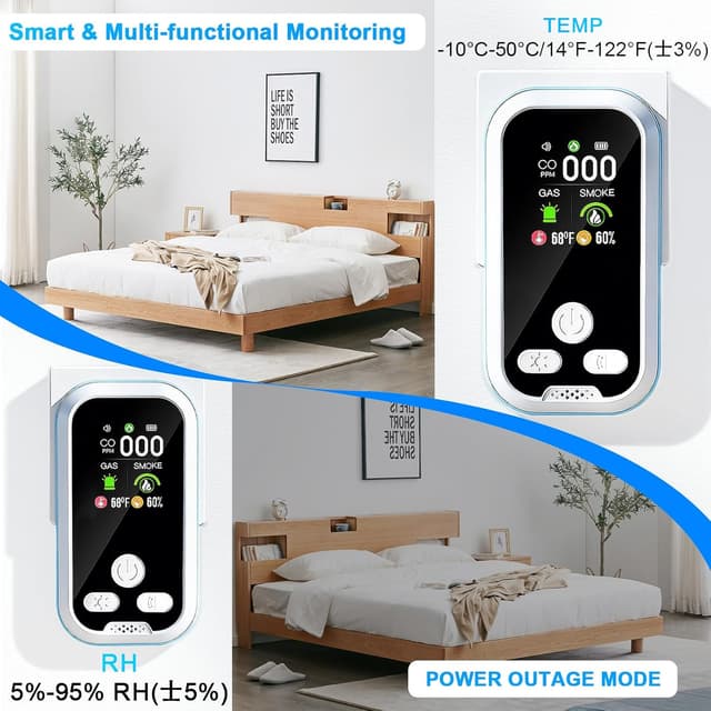 Thumbnail 4 de 6-in-1 Carbon Monoxide Detector 2000mAh đ