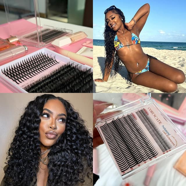 Detalle de CORUSCATE Lash Clusters with Spikes (Ultra Long 12–22mm) + Bottom Clusters 7–9mm