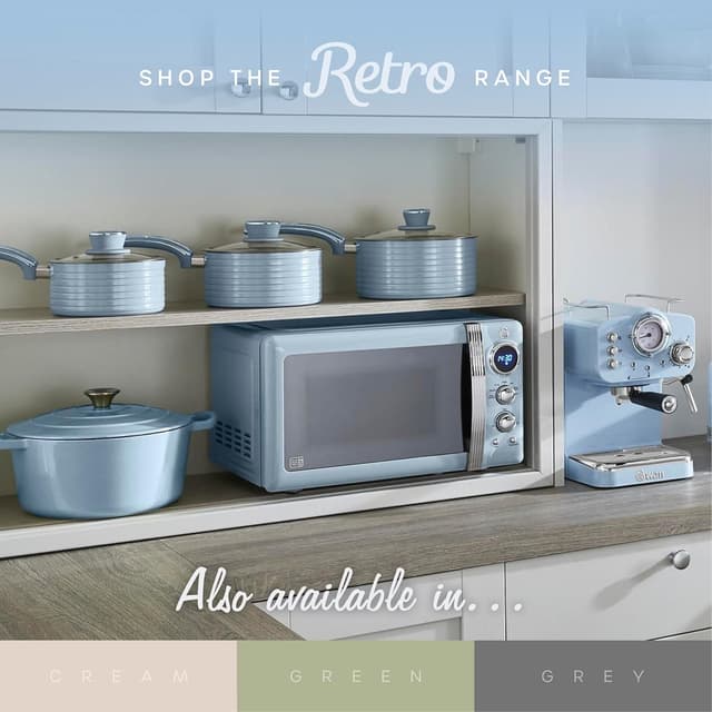 Detalle de Swan SD10519BLU Retro Dual Basket Air Fryer with Cyclone Technology (8L, 1700W, Blue)