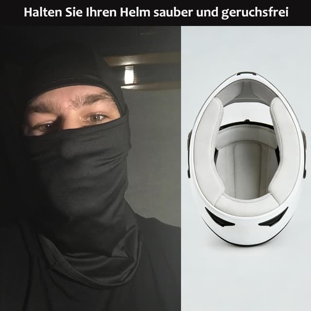 Detalle de COTOP Sturmhaube Motorrad Sommer – dünne Multifunktions-UV-Balaclava unter dem Helm