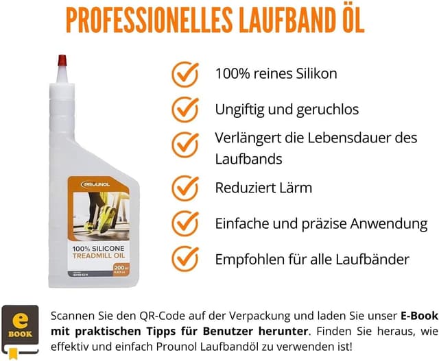 Detalle de Prounol Laufband Silikonöl 200 ml für leises Training