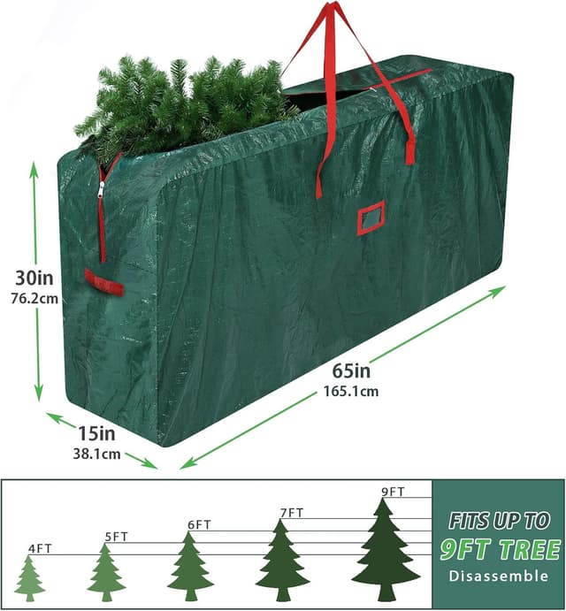 Detalle de GARPROVM XXL Aufbewahrungstasche für Gartenauflagen (476 l), wasserabweisend, 165 x 38 x 76 cm