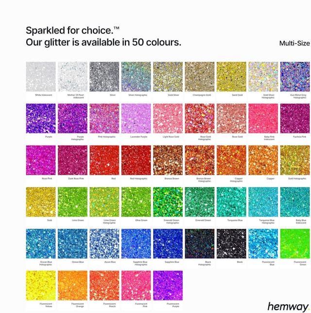 Thumbnail 4 de Hemway Craft Glitter Fluorescent Peach 100g