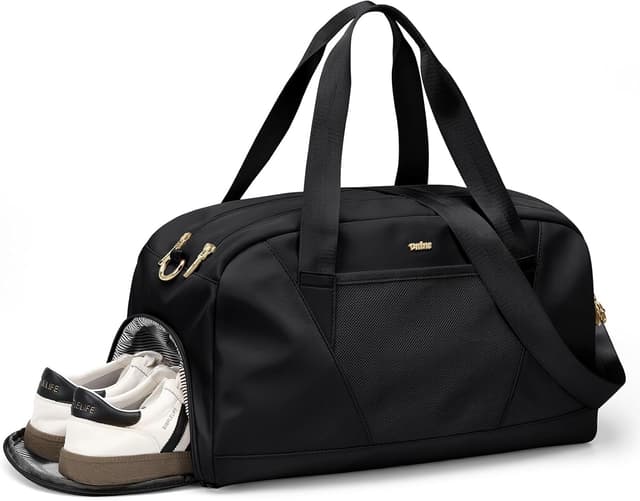 Detalle de VNINE Reisetasche Sporttasche Damen als Weekender-/Handgepäck-Tasche mit wasserdichtem Schuhfach